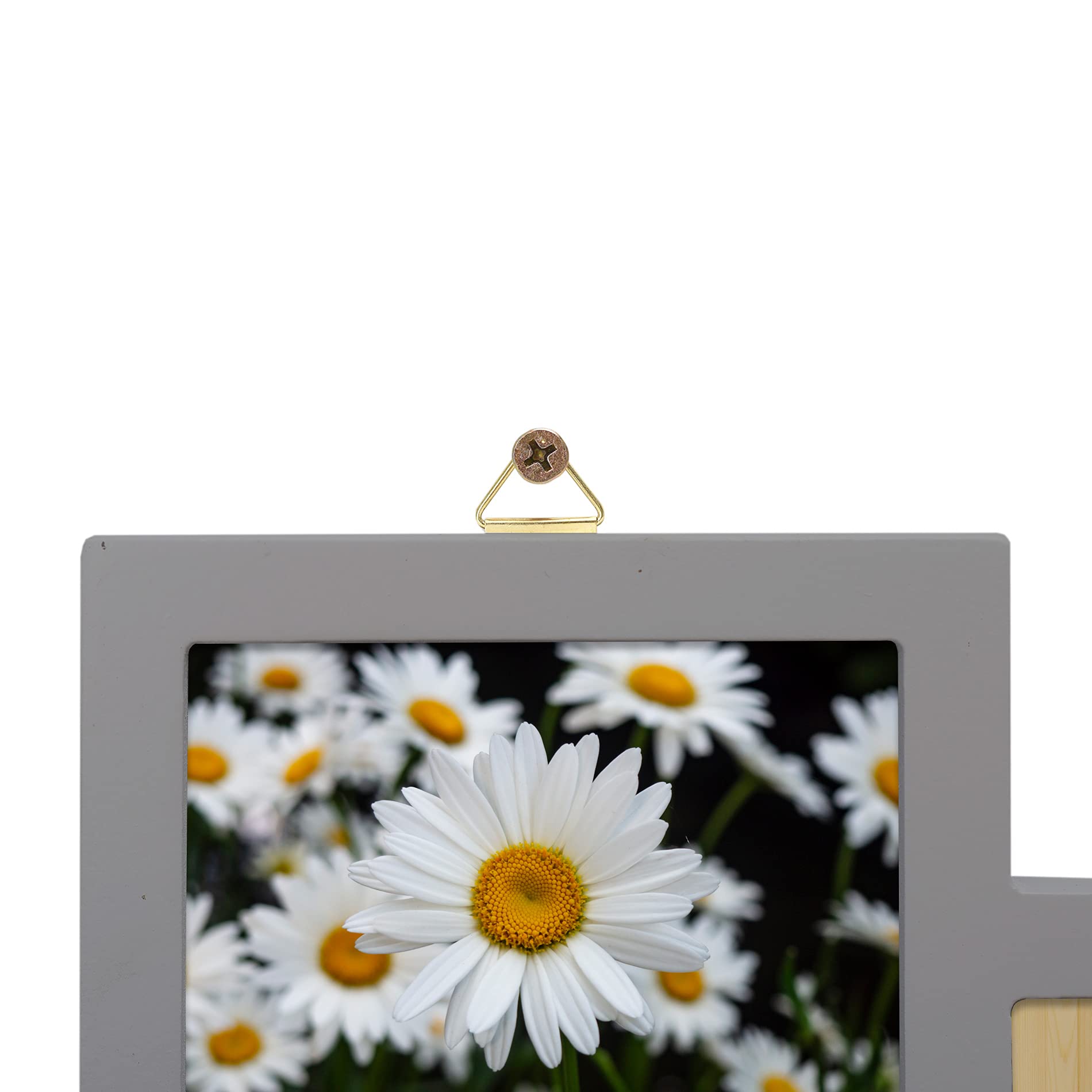 Rebecca Mobili Portafotos Múltiple Marco Para Fotos 10 x 15 Madera MDF Gris Espacio Para 12 Fotos - 47 x 60 x 1,2 cm (A x AN x FON) - Art. RE4880