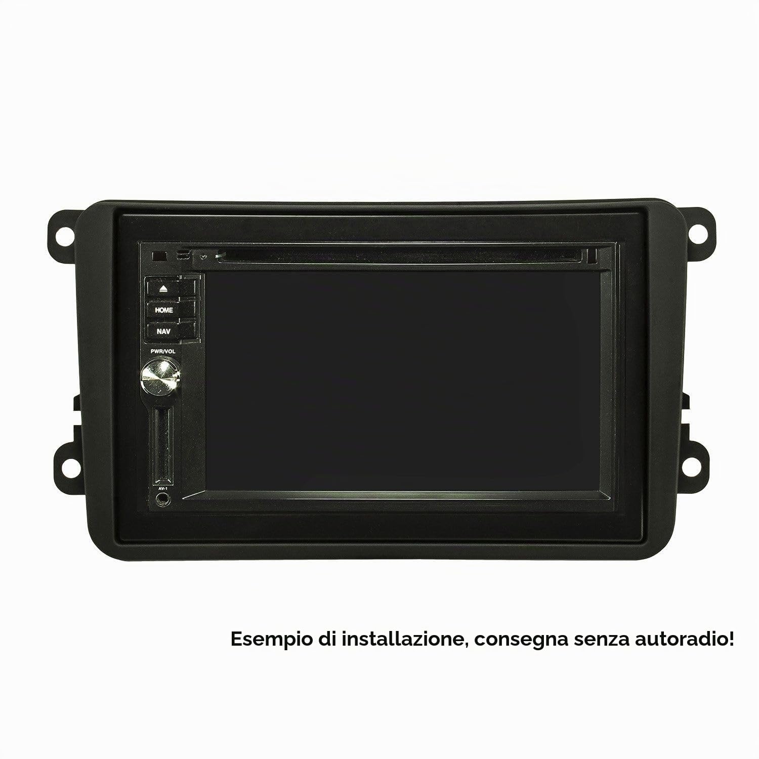 tomzz Audio 2457-015 Set di pannelli radio doppio DIN compatibile con VW Golf 5 V 6 VI Touran Passat 3C Caddy EOS Skoda Octavia con kit di installazione