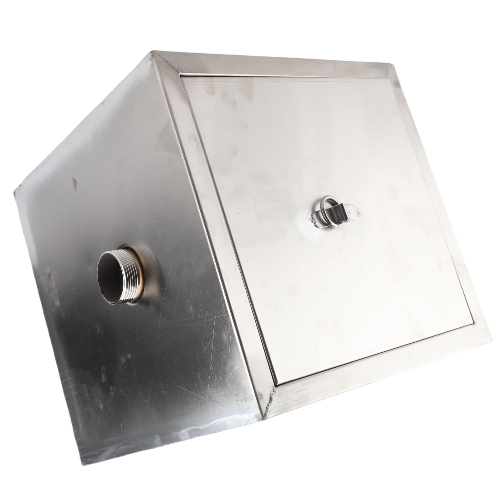 Sxhlseller Trampa de Grasa Comercial de 30 X 30 X 30 Cm, Separador de Aceite de Agua de Acero Inoxidable con de Filtración Doble para Unidad Interceptora de Residuos de Diámetro Interior de Tubería