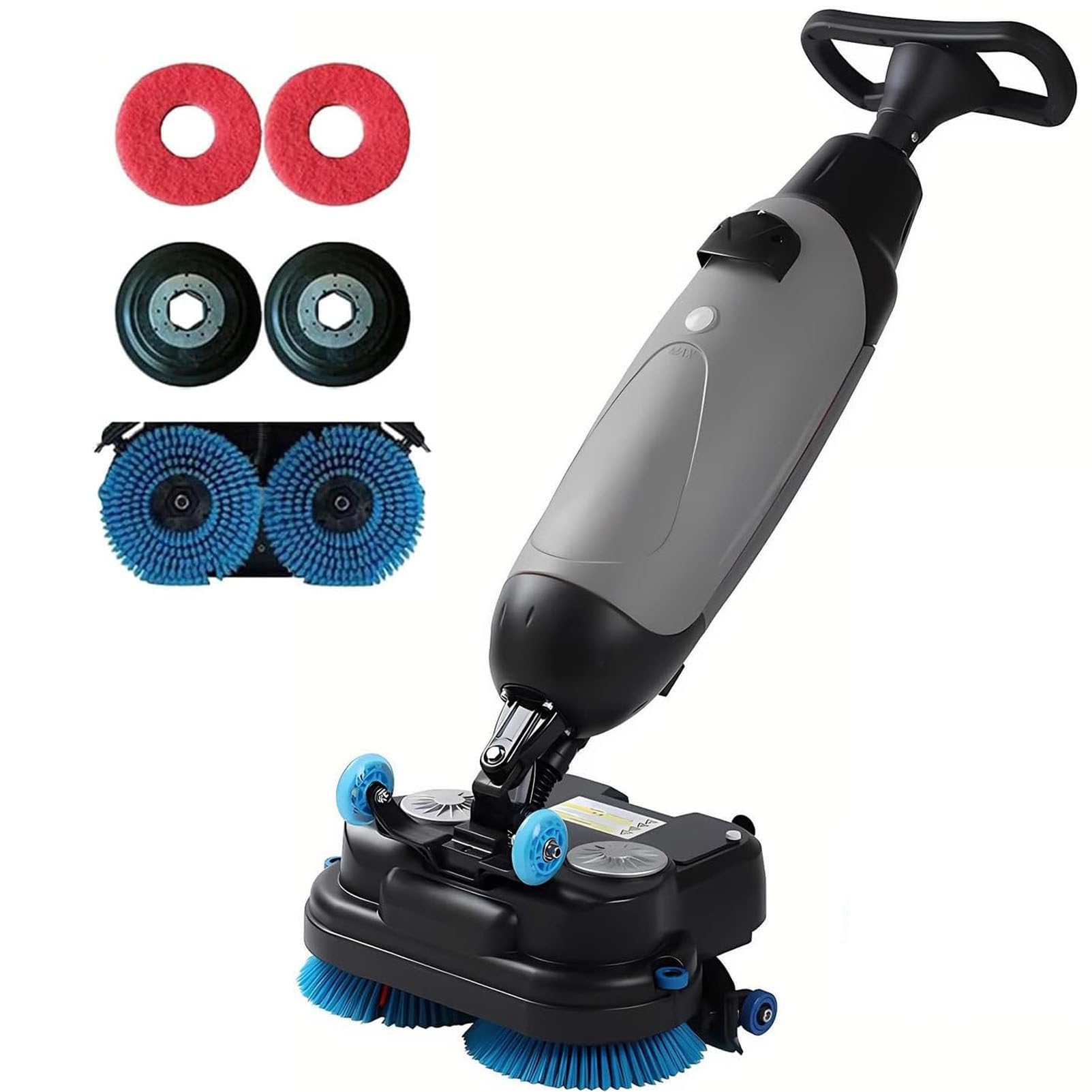 Fregadora de suelo comercial, ligera, automática con pista de limpieza de 43 cm, eficiente para secado rápido en oficinas y tiendas minoristas