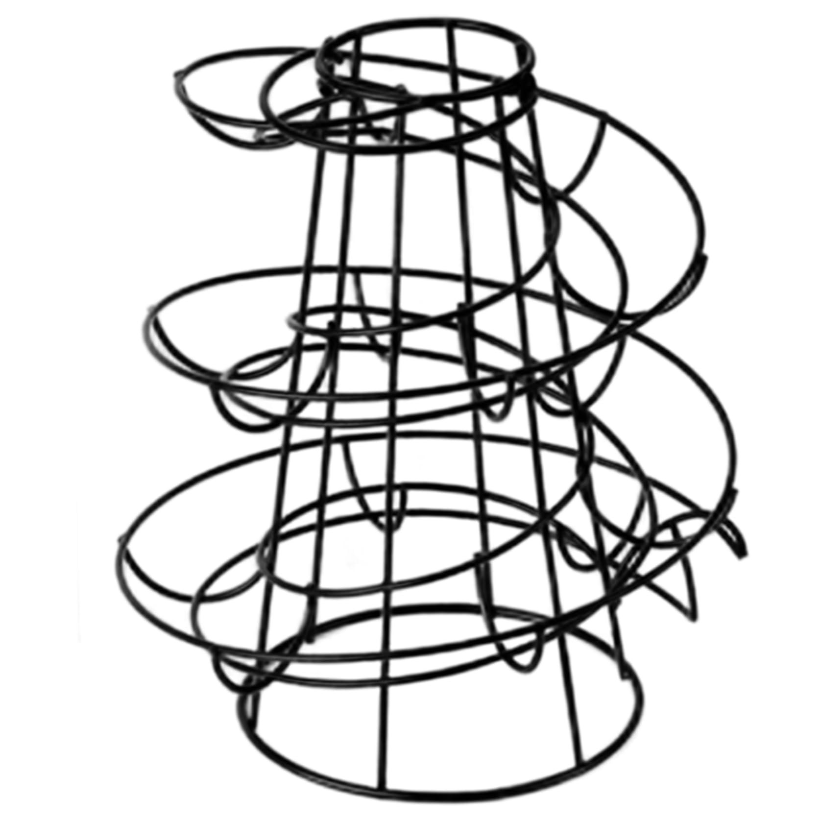 Nukinp Spiral Egg Holder Countertop Smooth & Sturdy Fresh Keeping Egg Skelter Minimalist & Stable Black Iron Storage Stand for Kitchen