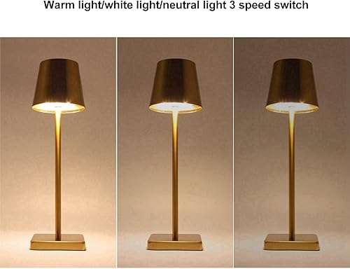 Miniatura 5 de Lámpara táctil LED, moderna y simple batería recargable, luces táctiles de escritorio táctil, alto brillo, regulable, lámpara con interruptor táctil