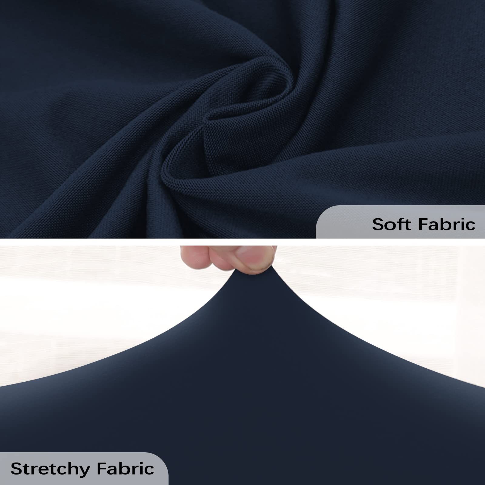 FIGOOO Copripoltrona Relax Reclinabile Copripoltrona 1 Posto Elasticizzato Relax Universale con Tasche 4-Pezzi Fodere per Poltrona Relax Lavabile Rimovibile Coprisedile Chivas,Blu Navy