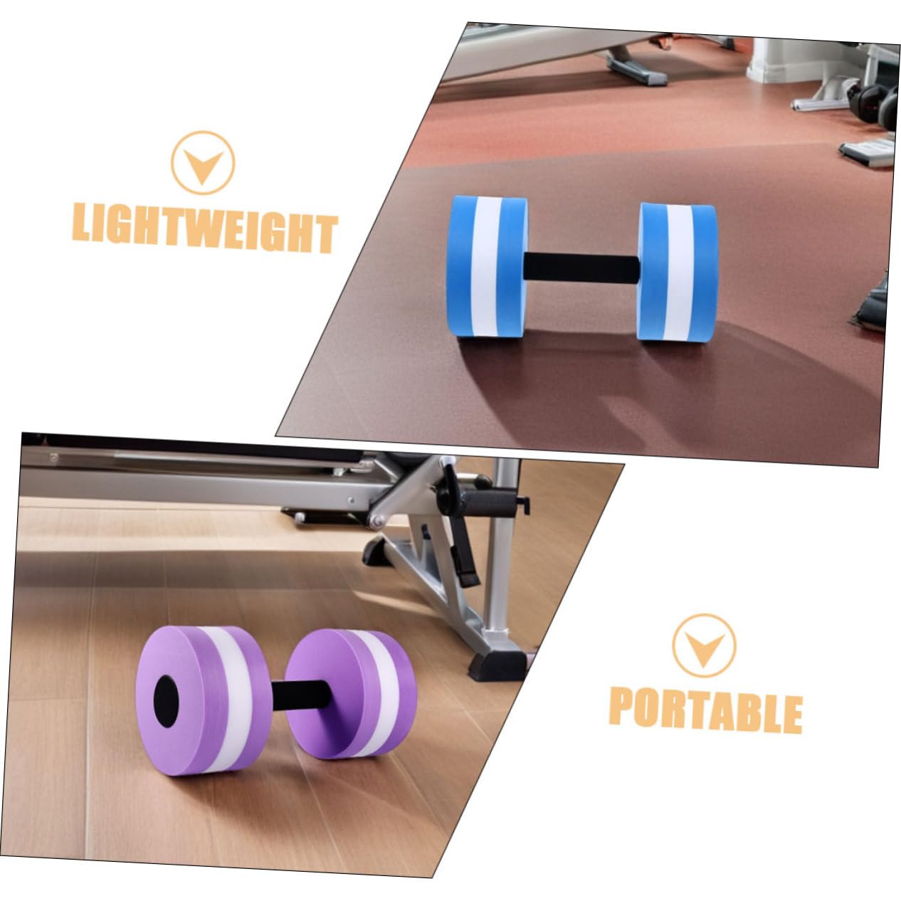 Kisangel Lot de 4 Set de Set de Haltères Aquatiques en Eva Légers et Flottants, Équipement de Fitness Polyvalent, Forme Ronde pour Exercices Aquagym et Entraînement Couleur Aléatoire