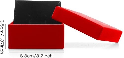 Miniatura 7 de Caja de regalo para collar y aretes, caja de regalo, 12 cajas de regalo cuadradas de cartón para joyas, caja de regalo de papel de cartón relleno de