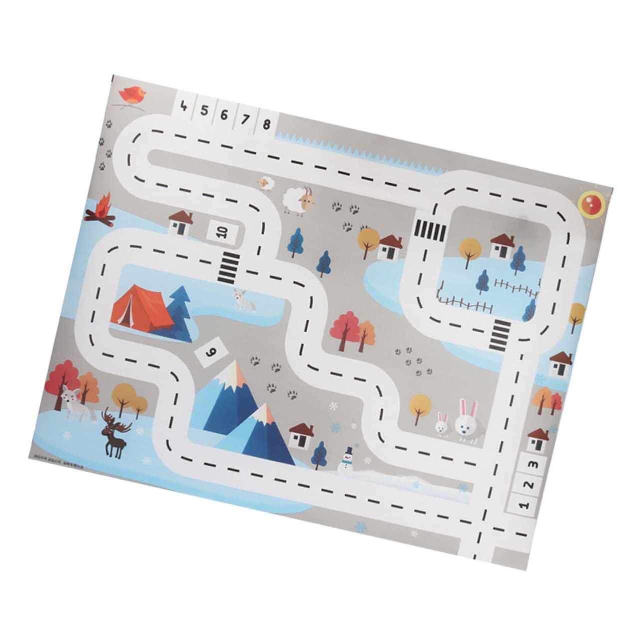 SUPVOX Puzzle Mat Floor Mats Play Mat Traffic Map Plat Mat Floor Mat Crawling Mat Sky-Blue
