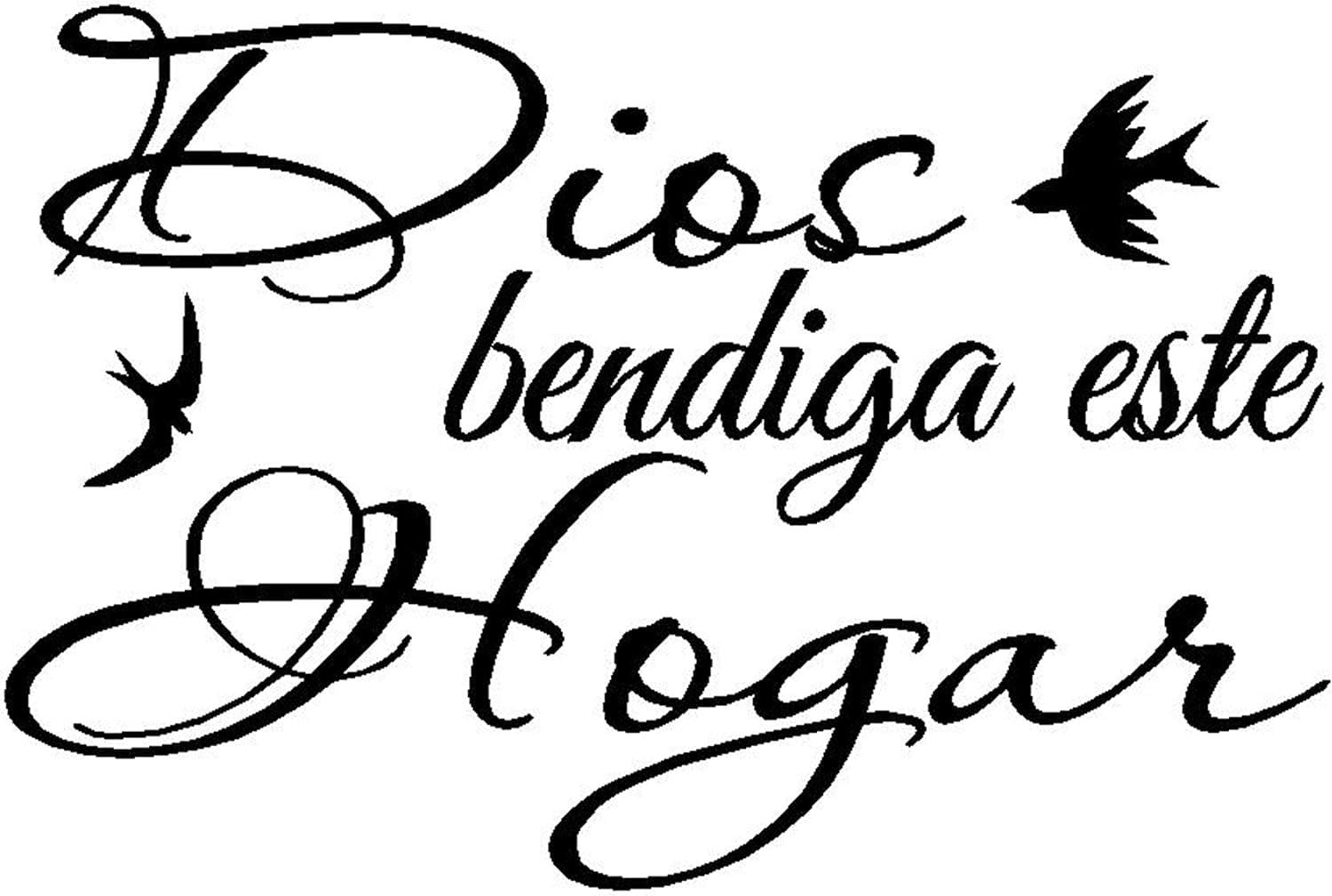 Yoursidecal Spanish Wall Decals decorativo para pared Dios Bendiga Este Hogar Love god Peel and Stick Art Decor Quotes for Home