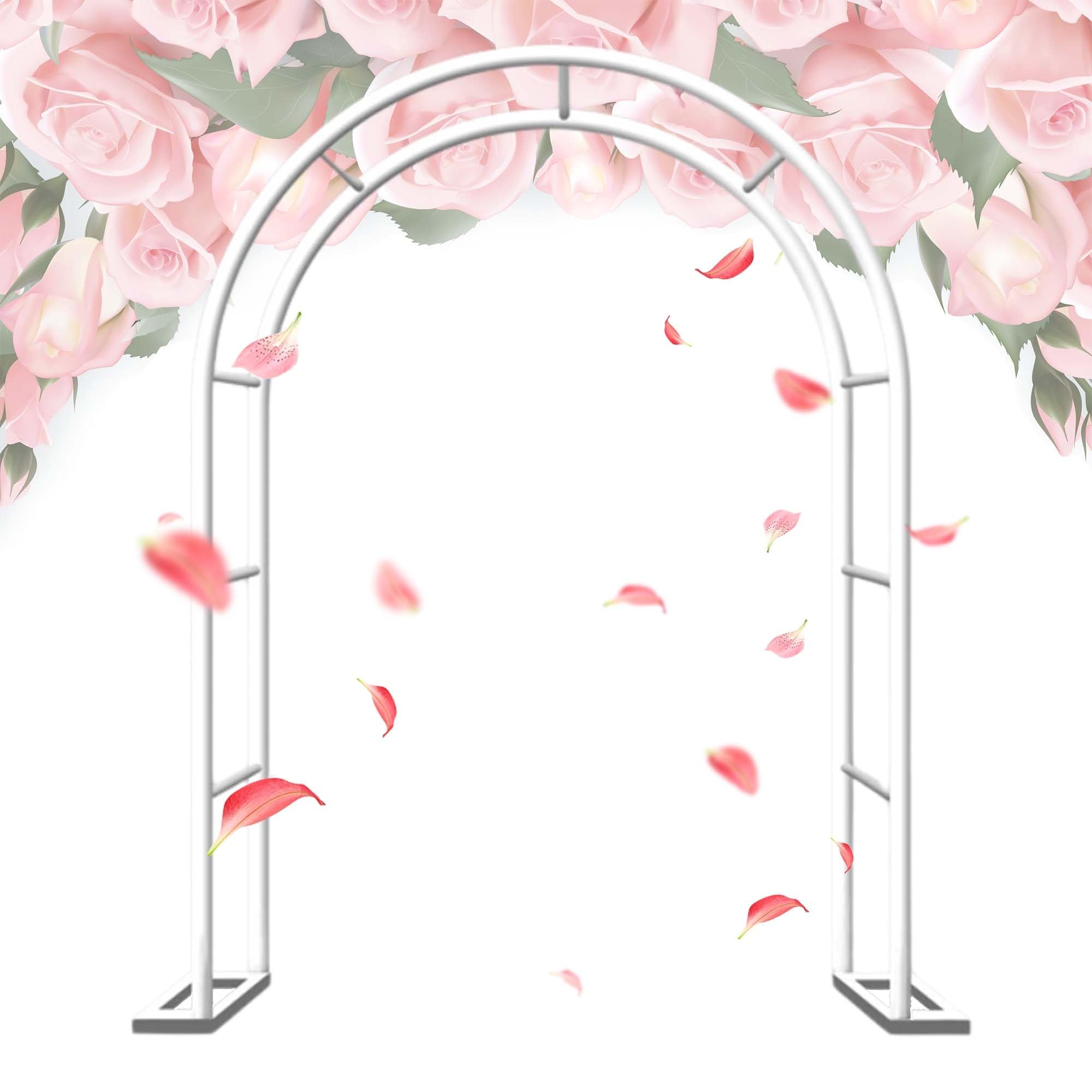 Metalowa Kratka Ogrodowa Do Roślin Pnących - Altana Na Podwórko, Patio I Dekoracje Ślubne,Cream-200x220cm/79x87inch
