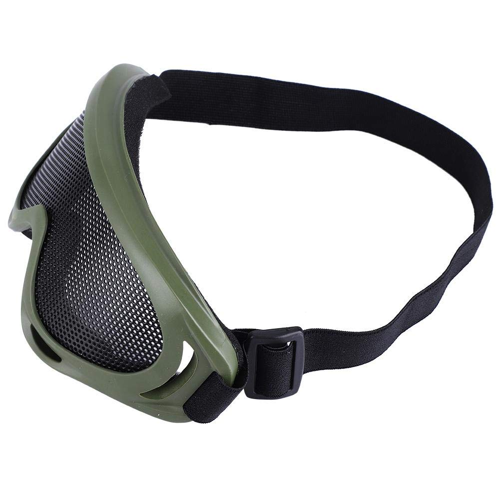 Tbest Occhiali da tiro tattici, occhiali da sole in metallo Airsoft Occhiali da sole tattici Occhiali in acciaio Occhiali da sole a metà viso per lo sport all'aria aperta(Colore dell'esercito)