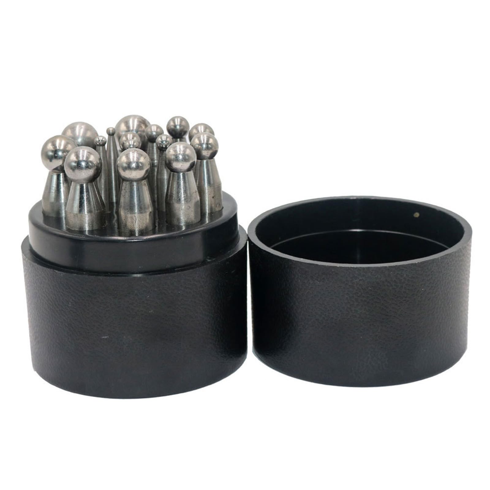 Juego de punzones profesionales para metalurgia, 15/17 piezas, acero resistente, accesorios para manualidades, herramienta de cúpula para hacer joyas