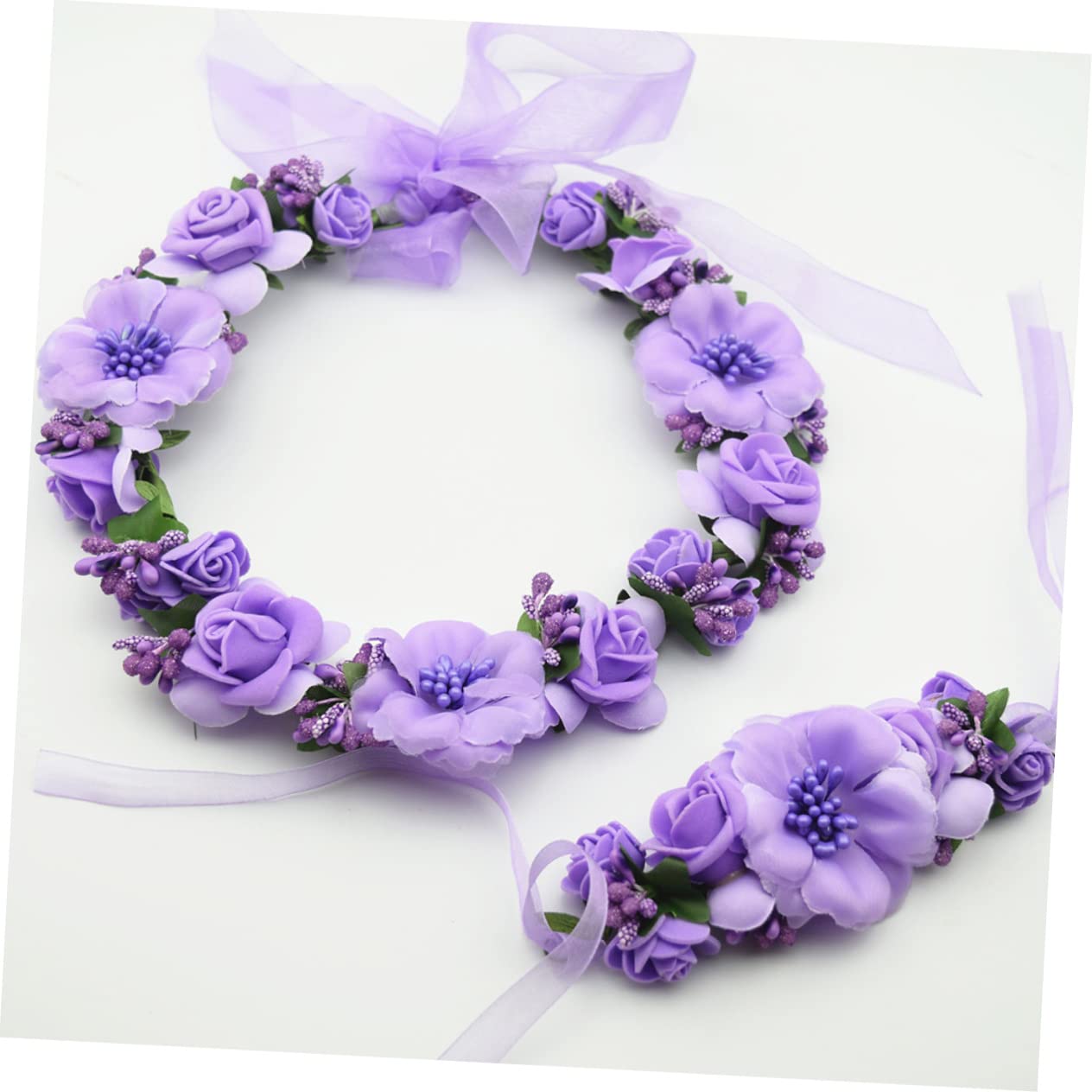 FRCOLOR 3stücke Blumenkranz Für Hochzeiten Einstellbare Blumenkrone Mit Lebendigen Farben Und Natürlichem Design Für Braut Und Brautjungfern Für Partys Und Fotoshootings