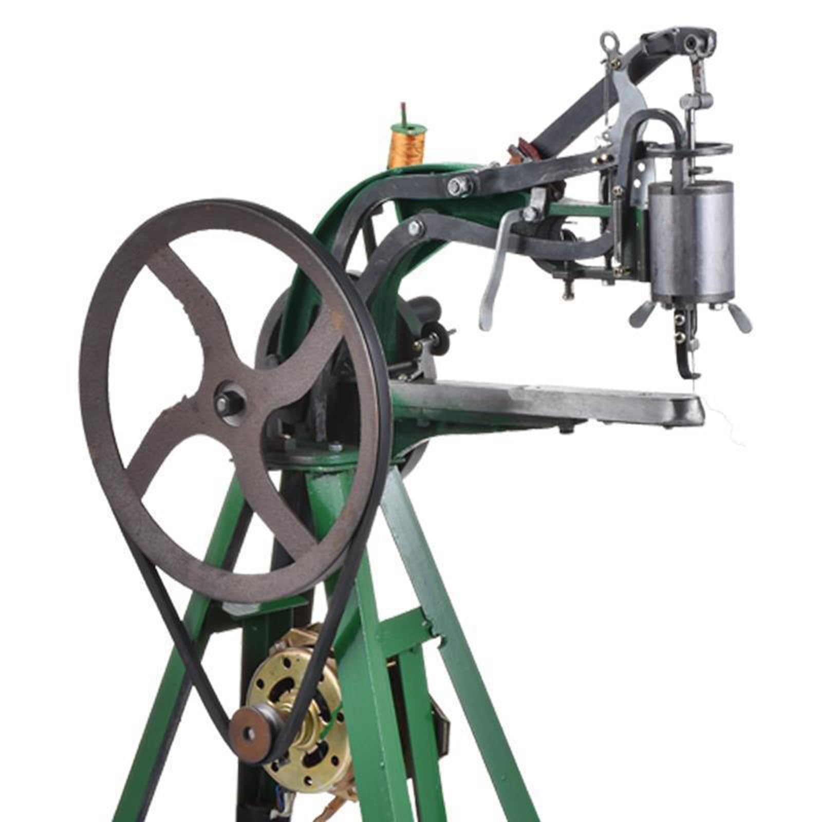 Macchina da cucire elettrica per calzolaio, macchina da cucire per rammendo per riparazione di scarpe a mano resistente, con supporto verticale, attrezzatura per la produzione di scarpe in pelle, per