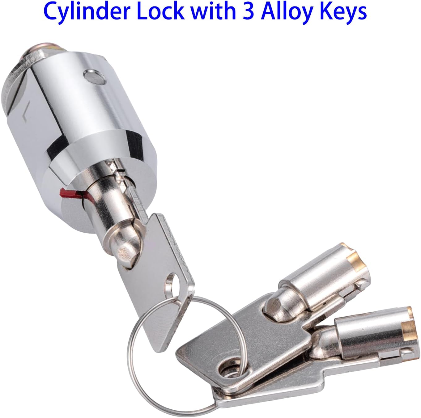 Roll-Up Door Cylinder Lock, 19mm (3/4") Standard Long Mill Storage Lock, Includes 3 Keys - [Please Measure Before Buying]