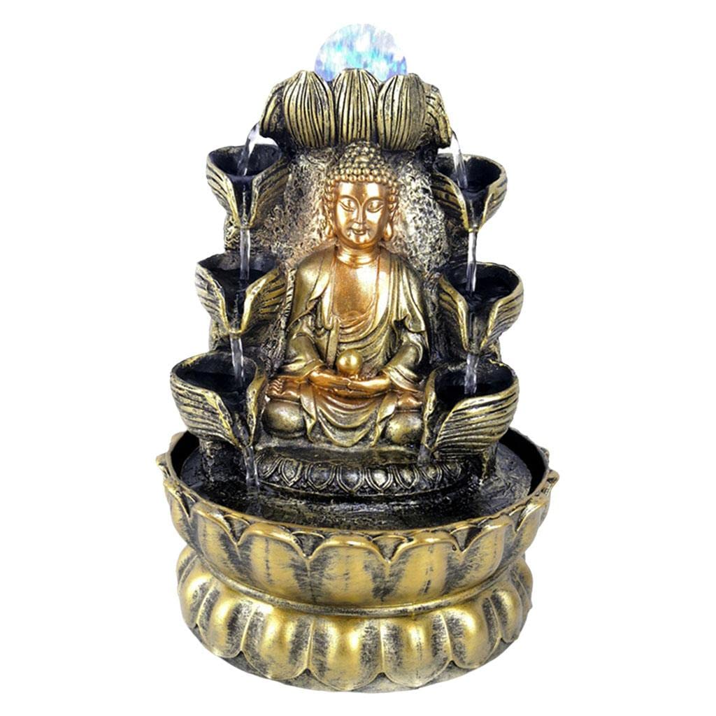 Buddha Tabletop Water Fountain Decoration Decorative Sculpture LED Light| Indoor Fountains|Home & Garden-image-30