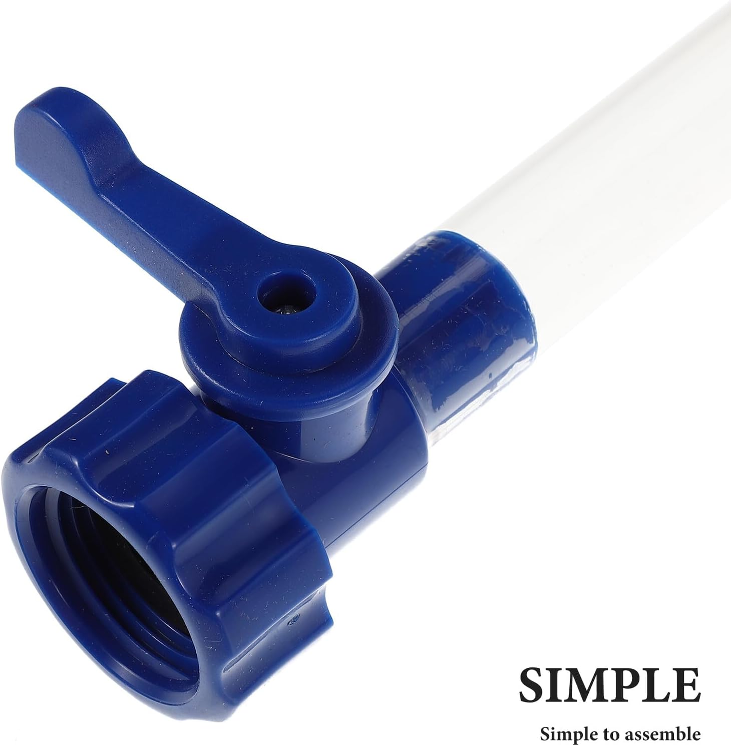 Rv Water Fill Inlet Adapter with Valve Motorhome Fresh Water Tank Connector for Fast Gravity Fill for Travel and Outdoor Use
