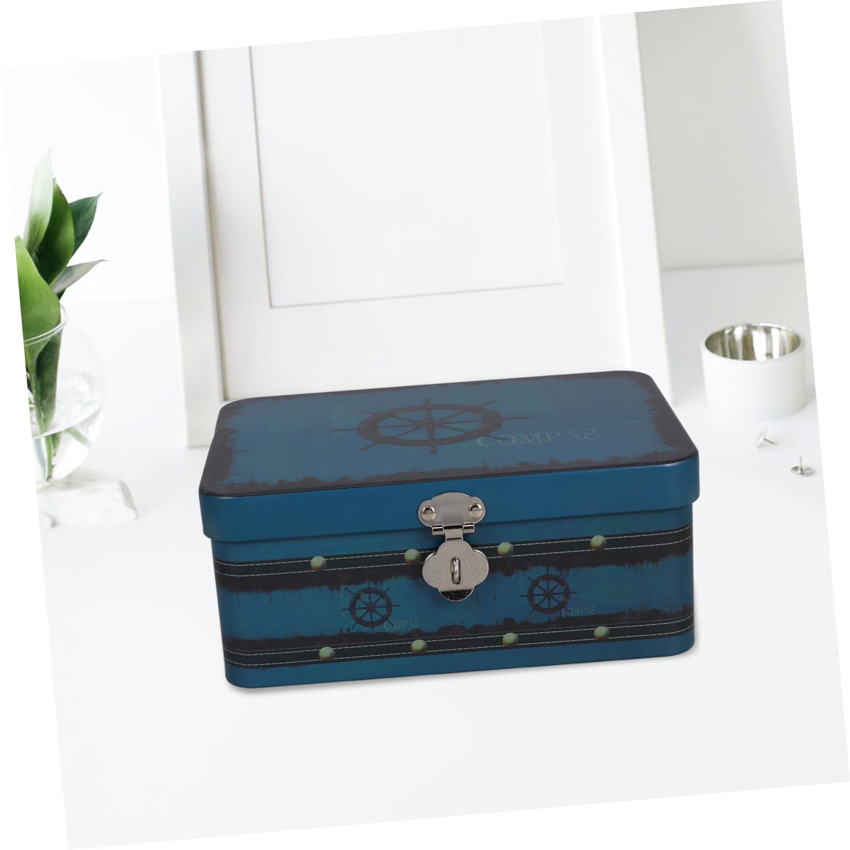 IMIKEYA Scatola Portaoggetti in Latta 3 Pezzi Vintage con Chiusura