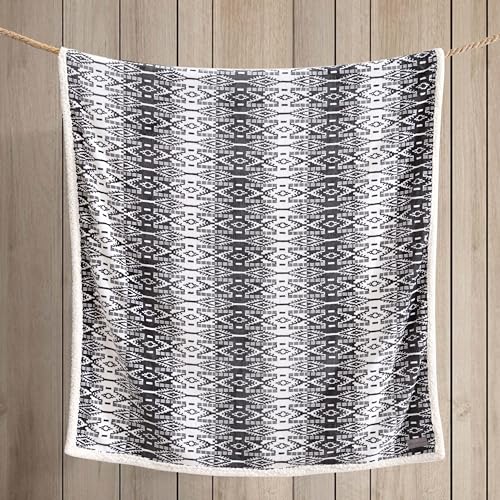 Image of Eddie Bauer - Throw Blanket, Brushed Fleece & Plush Sherpa Soft Bedding, Blanket for Couch & Bed (San Juan Grey, 50 inch x 60 inch)