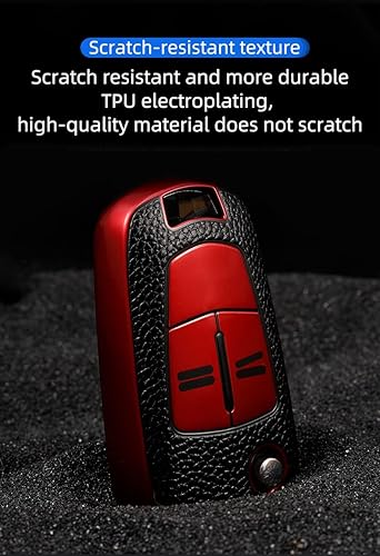 Miniatura 9 de HIBEYO Funda para llavero de Opel Vauxhall con textura de piel de TPU, funda inteligente para llave de Opel Corsa Astra Vectra Zafira Antara Tigra
