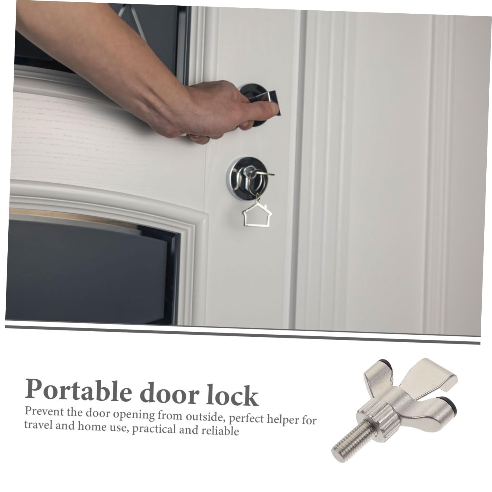 UKCOCO Serrure De Porte Portable Sécurisée Pour Voyage Verrou Anti- Pour Pratique Et Pour Maison Et Dortoirs