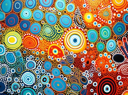 Cross & Glory - Jigsaw Puzzles 1000 Pieces for Adults | Spectral Sands of Australia - 1000 Piece Puzzle for Adults | Aboriginal Art Inspired | Glare-Free | 20x27 Inches