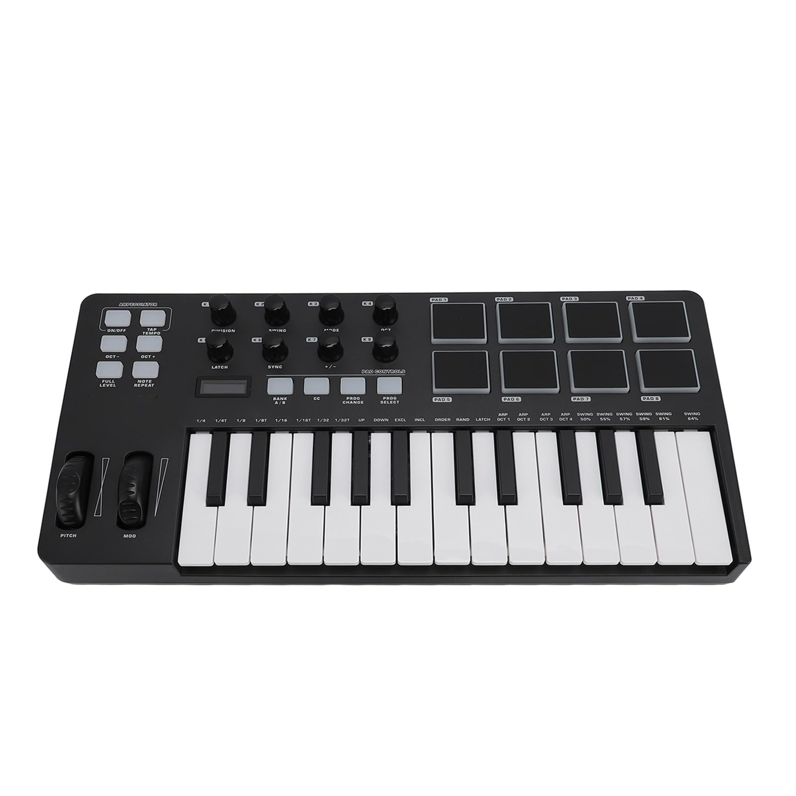 Controlador de Teclado MIDI USB de 25 Teclas, Versátil y Compacto para Grabación de Estudio de Producción Musical