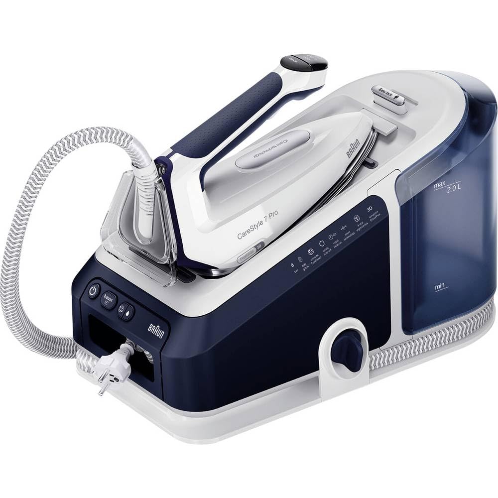 Braun CareStyle 7 Pro IS 7282 BL Dampfbügeleisen mit automatischer Abschaltung Grundplatte: EloxalPlus FreeGlide 3D 2700 W Blau