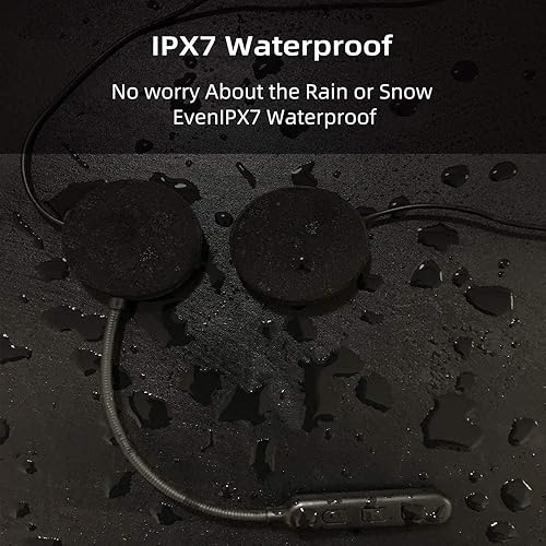 Miniatura 3 de Auriculares Bluetooth para casco de motocicleta auriculares para exteriores auriculares deportivos de motocicleta impermeables altavoces manos Negro