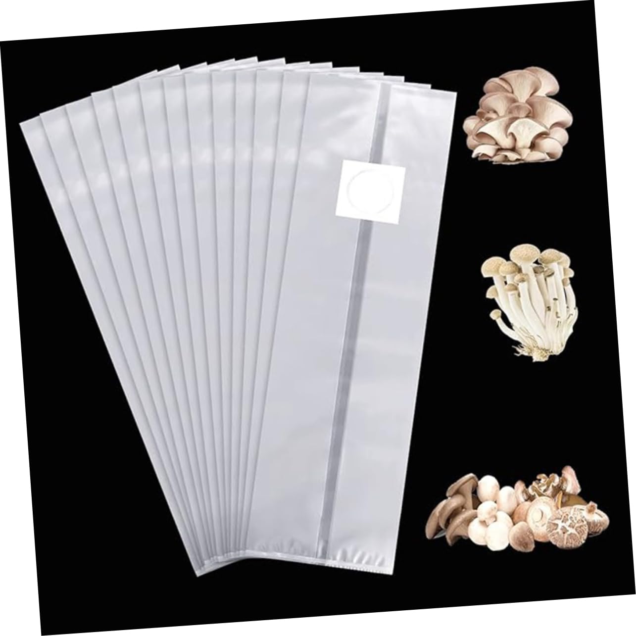 Milisten 50 Pièces Sacs de Culture pour Champignons Kit de Culture de Pleurotes Sacs Collecteurs de Poussière Stérilisé Pliables pour Champignons avec Filtre