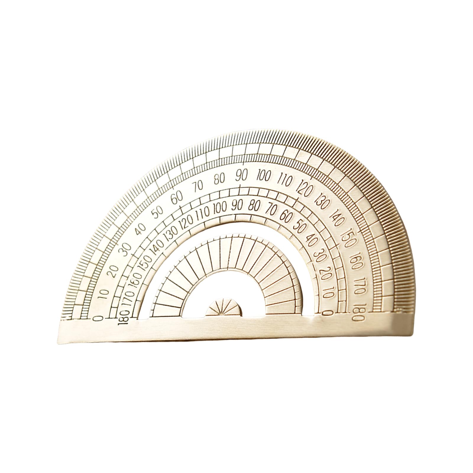 Junifeey C Brass Drawing Protractor Vintage Triangular Ruler Geometry Scale Ruler For Students Architects Engineers Enduring Math Semicircles Protractor