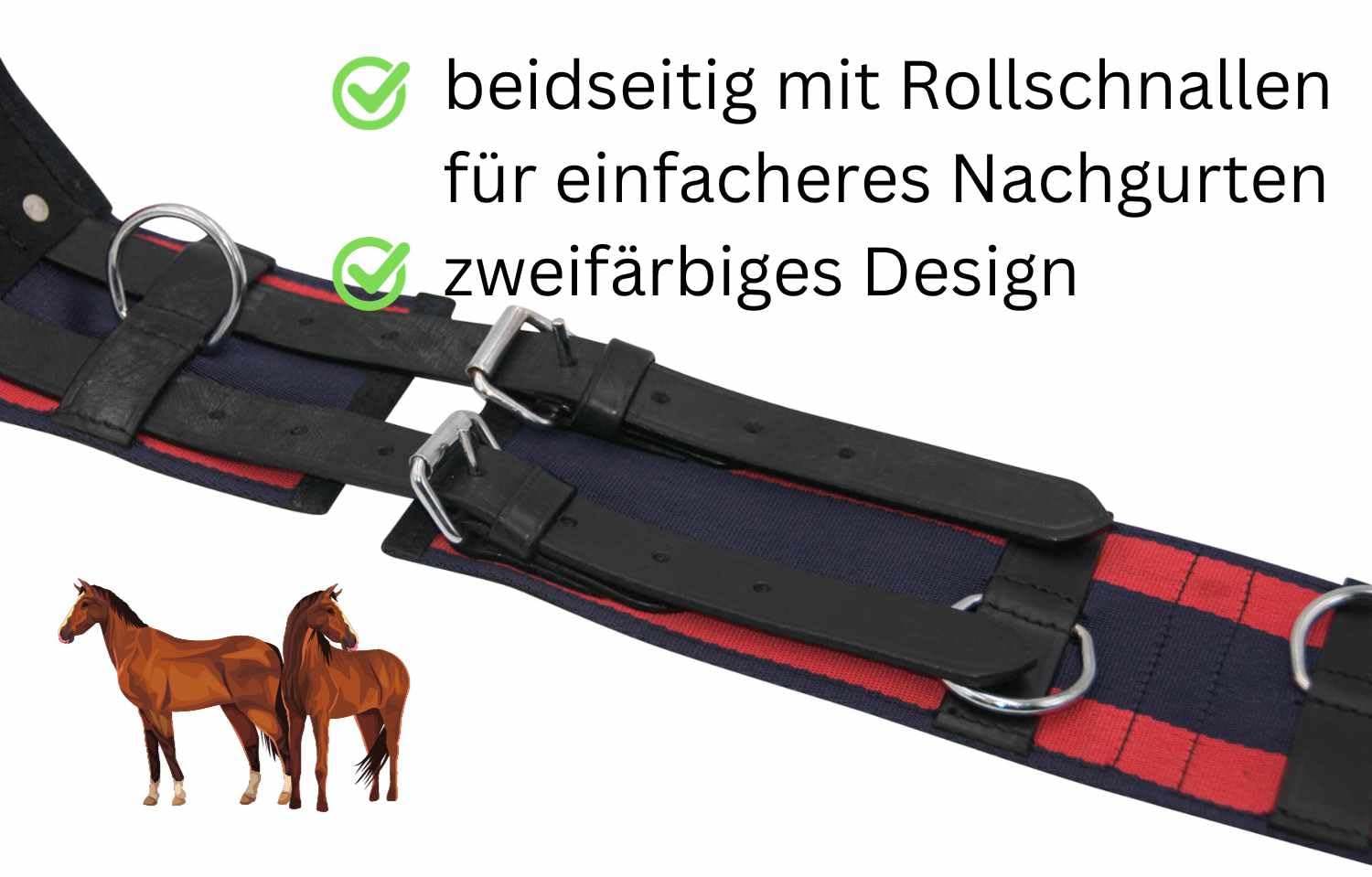 AMKA Longiergurt Reitgurt mit Handgriff aus Leder mit 6 Ringen 2 Ringe für Steigbügelriemen