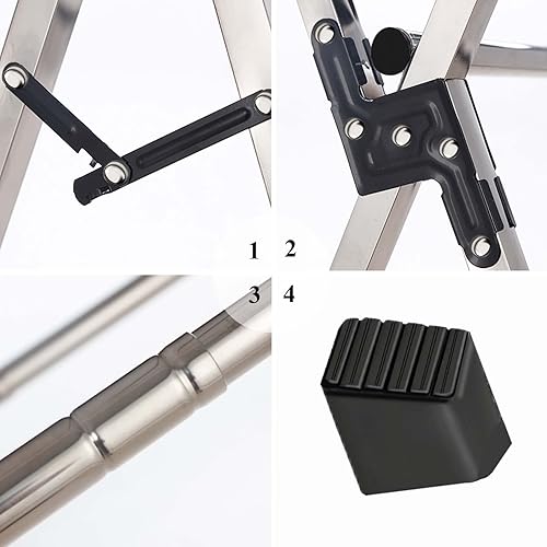 Miniatura 5 de YSUEFIJO Perchero de secado de ropa pequeño plegable, ajustable y plegable, estante de lavandería que ahorra espacio, estante de ropa de acero