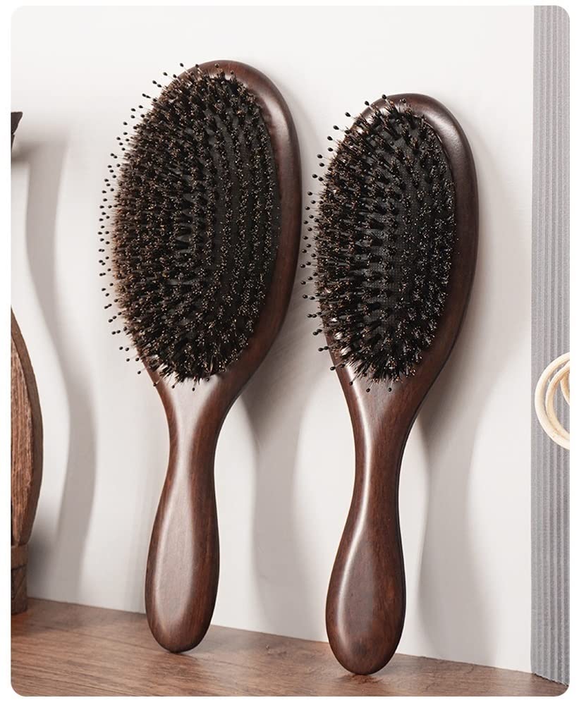 Cepillo de pelo, cepillo de cerdas de jabalí y nailon for cabello húmedo/seco, alisado, masaje, desenredado, cepillos de pelo de cerdas de jabalí for mujeres, hombres, niños, cepillo diario for mejora