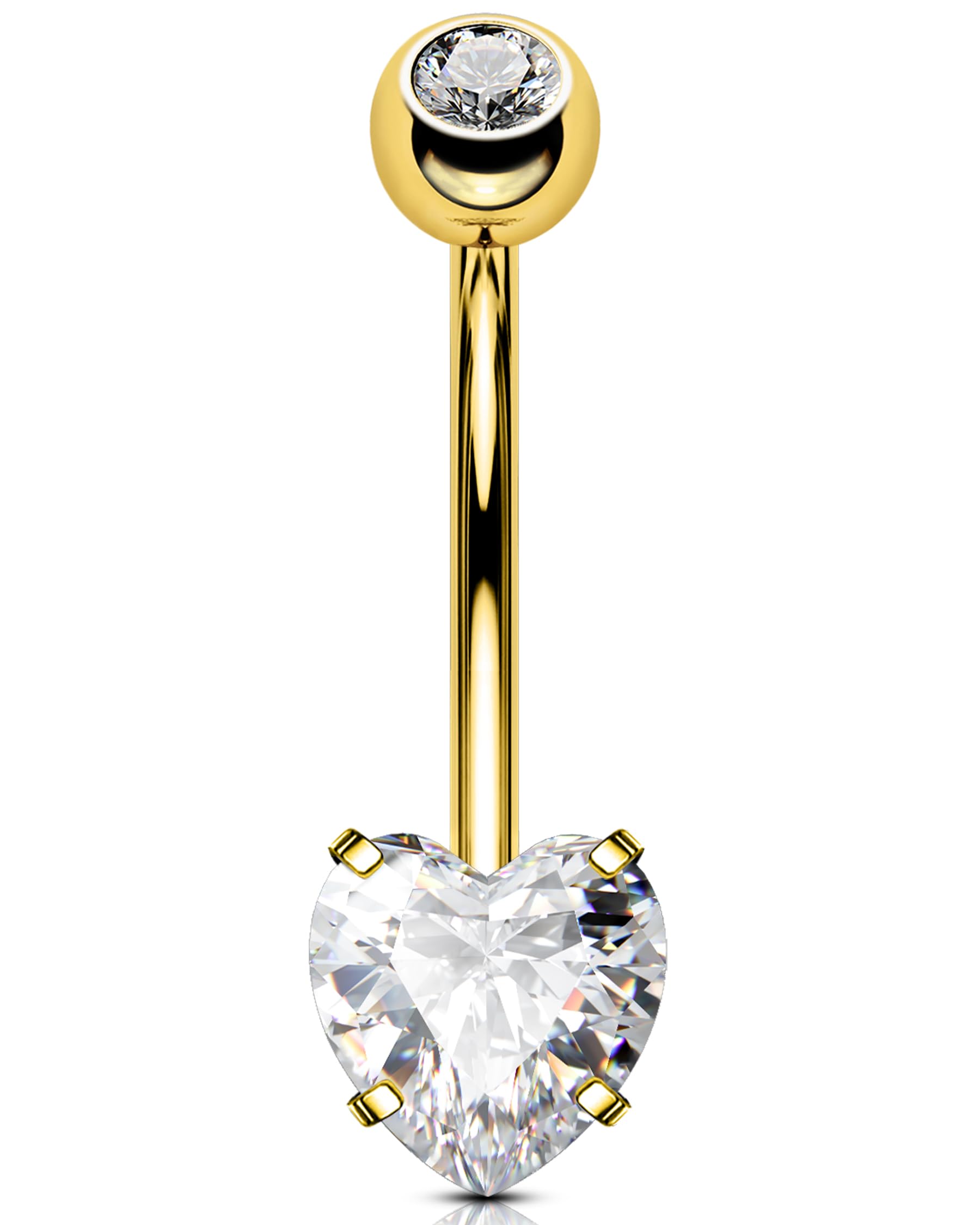 Piercing Per Ombelico In Oro 14 Carati: Doppio Bilanciere - Foto 9