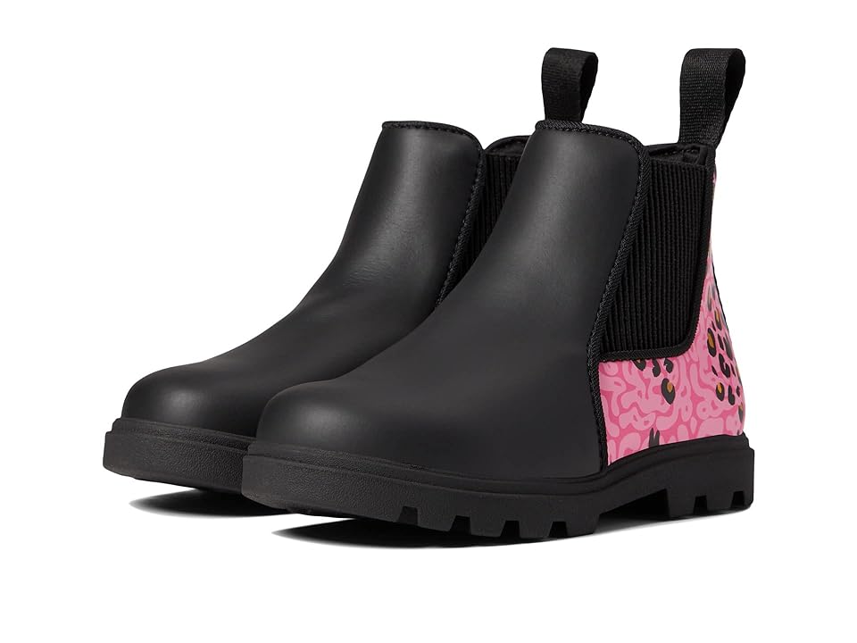 Native Shoes Kids Kensington Treklite Glitter Print (Toddler) (Jiffy Black/Jiffy Black/Hollywood Warped Cheetah) Girl's Shoes INTERNATIONAL SHIPPING