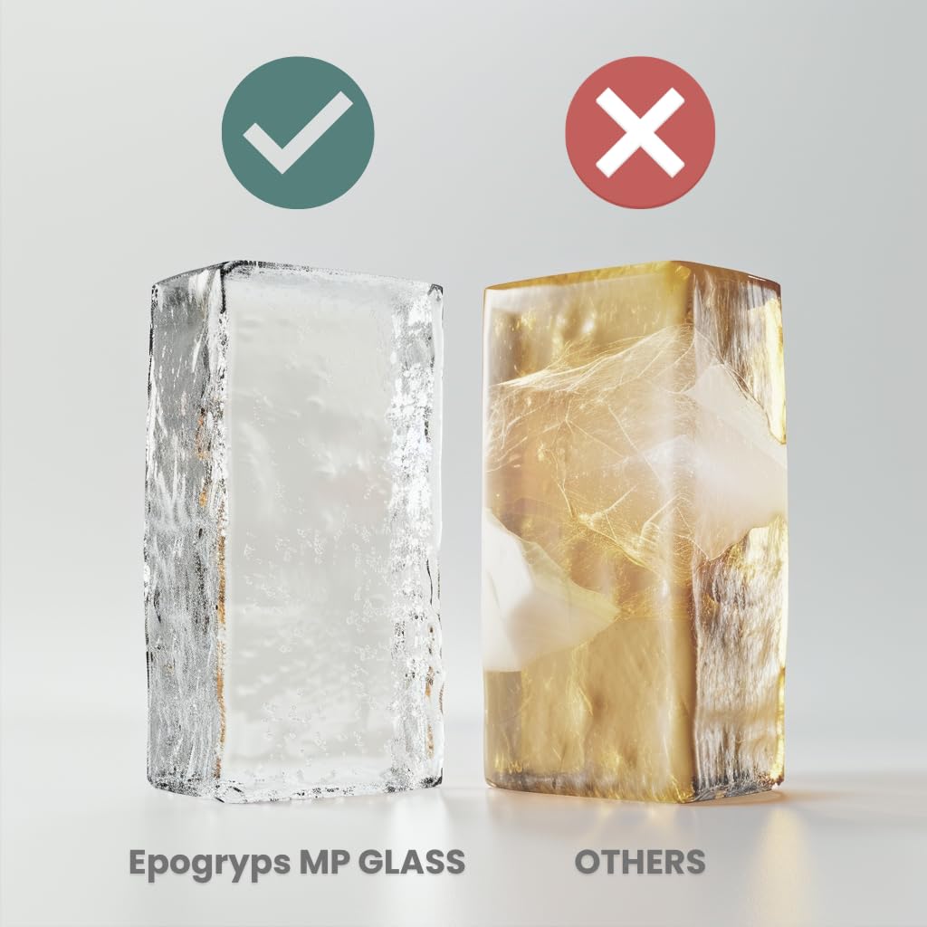 BYGRYPS EpoGryps MP GLASS 7 kg Epoxidharz A+B 2-Komponenten transparent Glaseffekt langsame Aushärtung färbt nicht vergilbungsfrei für River-Table, Böden, Einbettungen, Gießen max. 5 cm