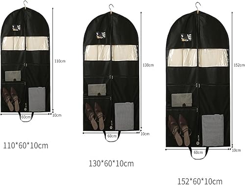 Miniatura 7 de Fundas protectoras para ropa, bolsas protectoras de viaje, plegable, para colgar ropa, bolsa de ropa, bolsa de lona con cremallera, lavable para