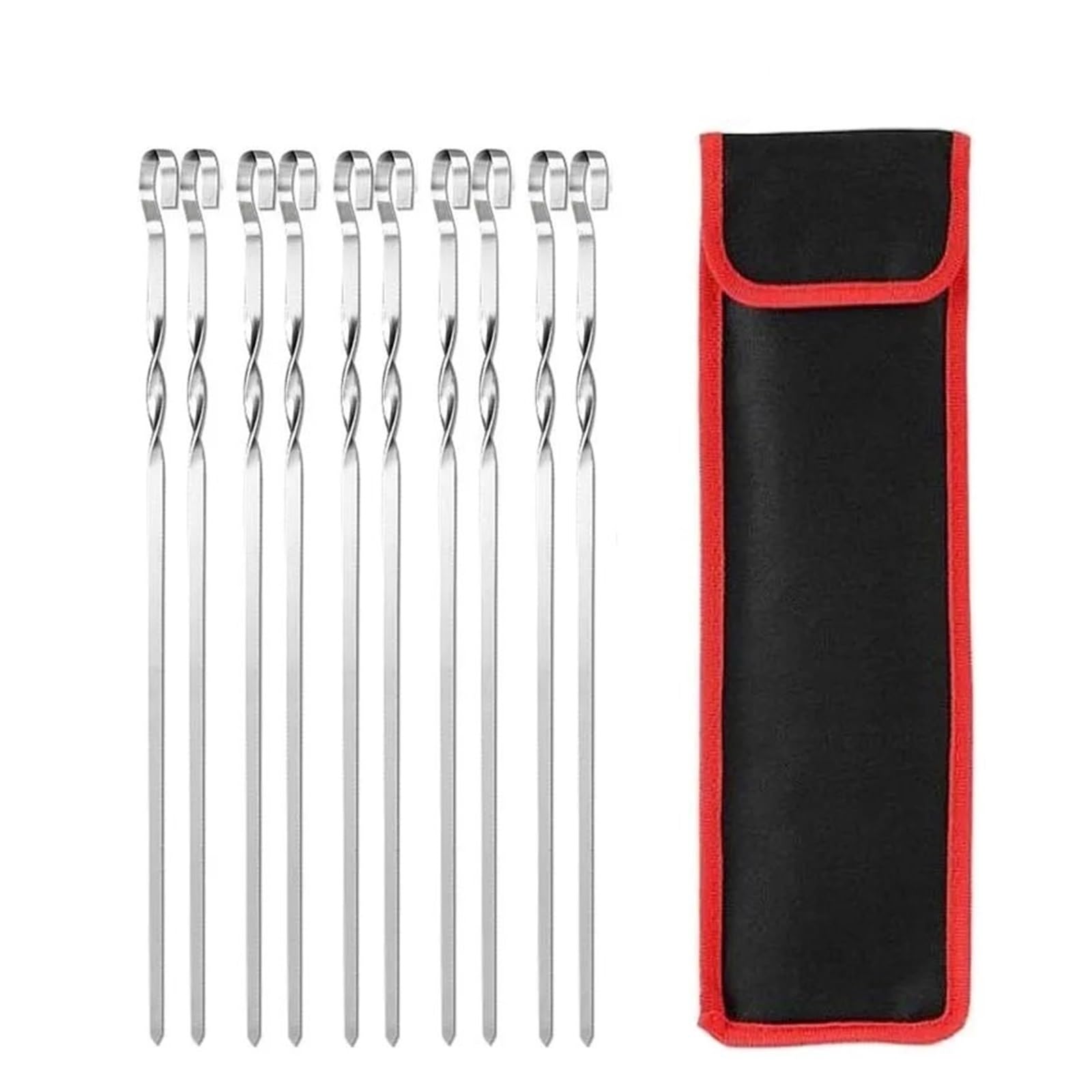 Brochettes barbecue durables en acier inoxydable avec pics plats robustes
