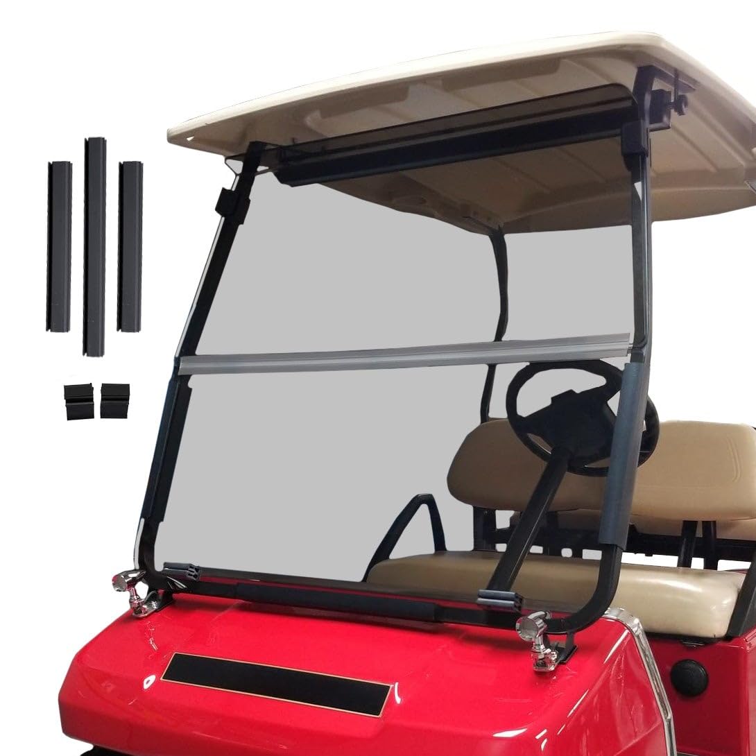 PROFX Golf Cart Windshield Compatible with Club Car DS | Tinted Fold Down Design | Fits 2000.5-2014 DS Models with Tapered Front Struts | Made in