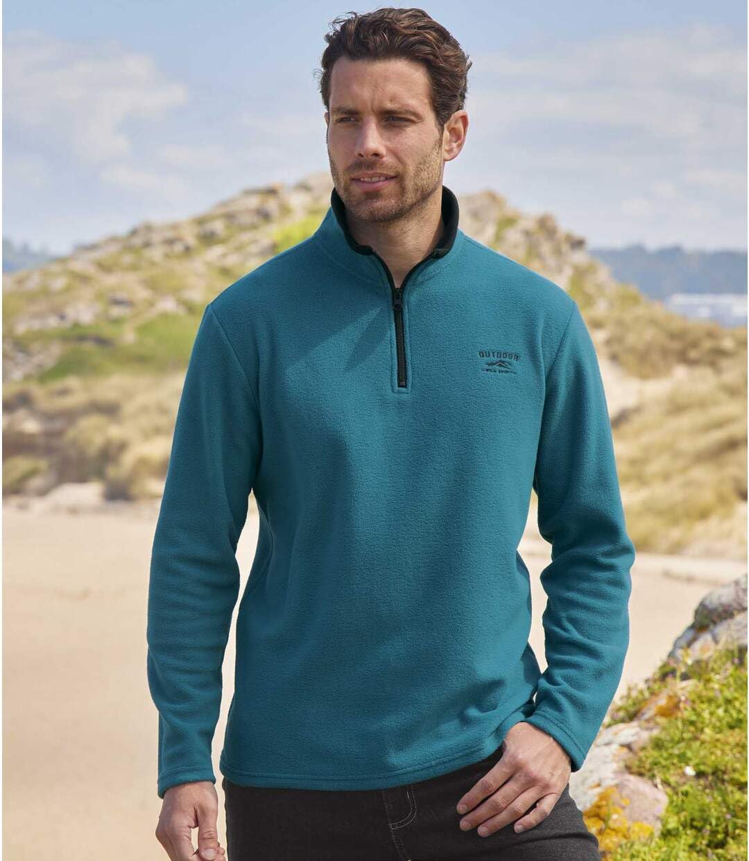 ATLAS FOR MEN - Set di 2 Maglioni in Pile da Uomo - Ultra Leggero e Caldo - Maglione a Collo Alto con Zip - Ideale per l'inverno/Viaggio - Disponibile in Taglie Grandi