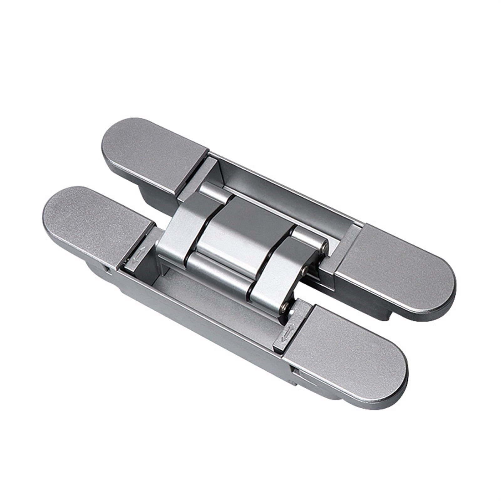 Concealed Hinges Invisible Door Hinge Hidden Three-Dimensional Adjustable Cross Wooden Outside Open for Furniture(40KG-Silver)