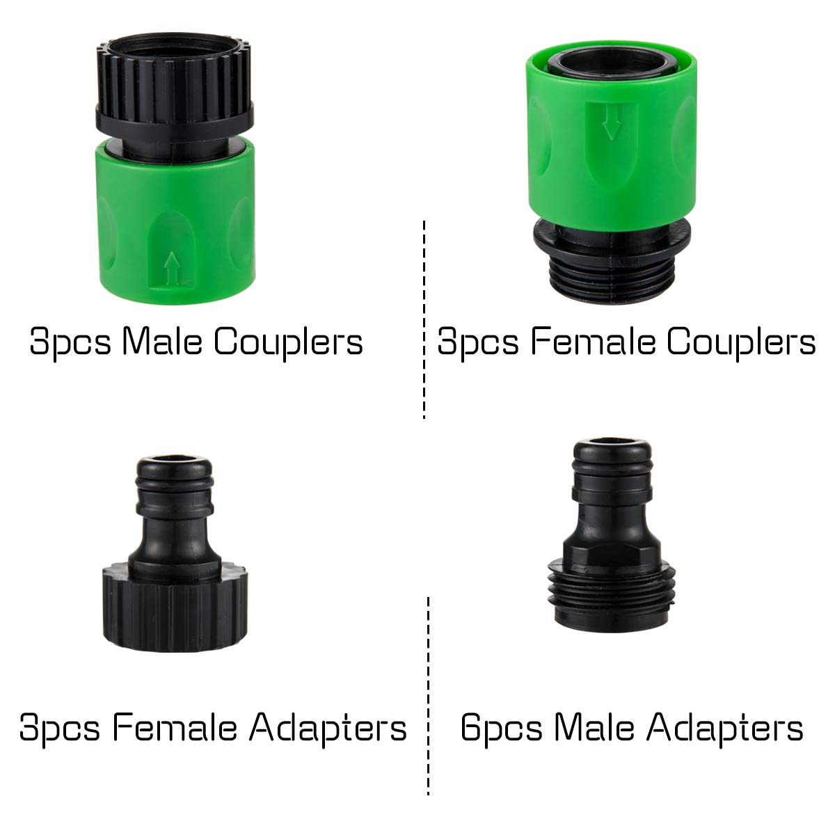 Buy 15 Pieces Plastic Garden Hose Quick Connectors Water Hose Quick