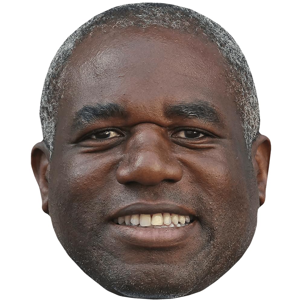 David Lammy (Smile) Big Head. Larger than life mask.