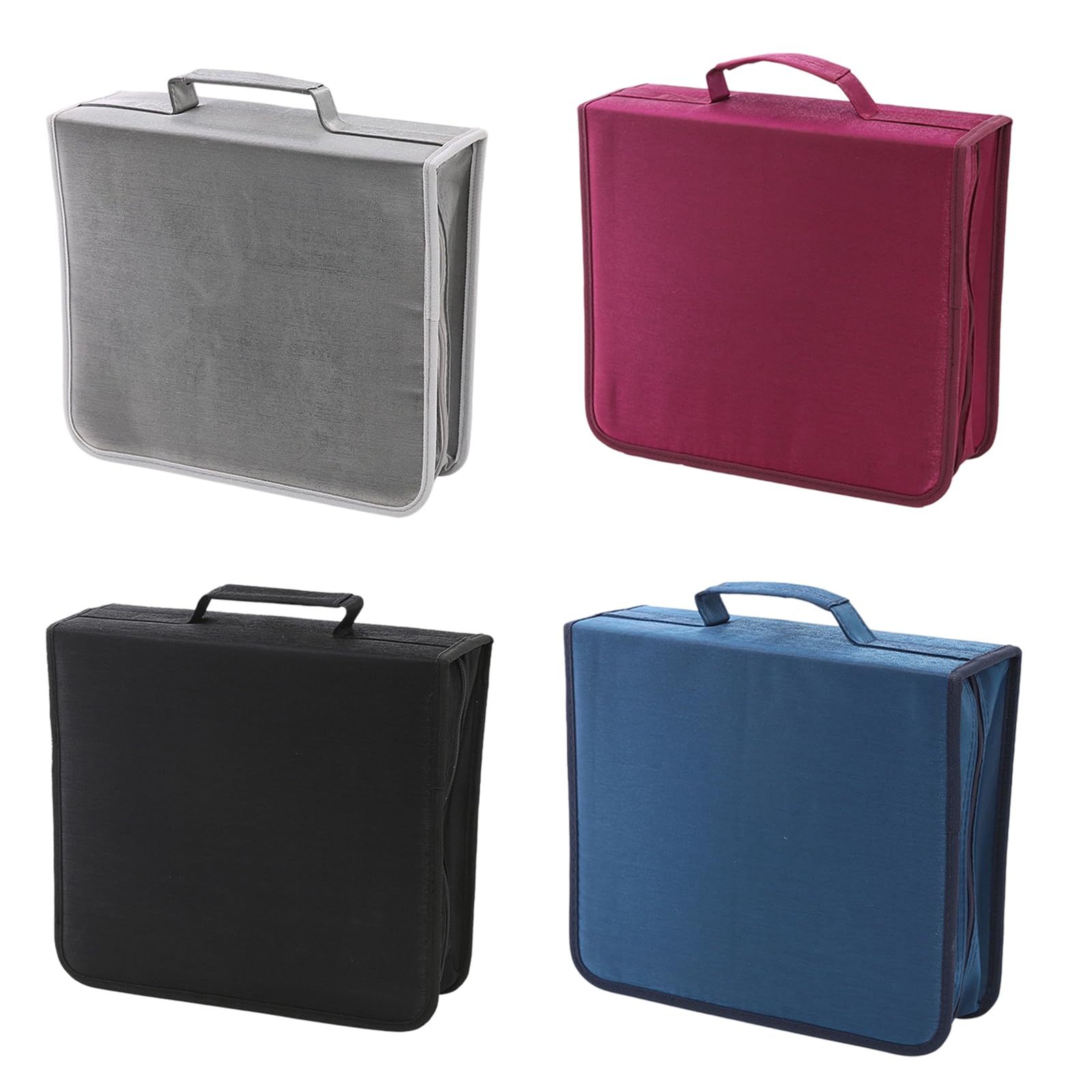 Funda protectora para discos de 256/384 con capacidad para VCD, organizador de almacenamiento para folletos, álbum de repuesto, gran capacidad de almacenamiento de discos, Blue, 384 pieces