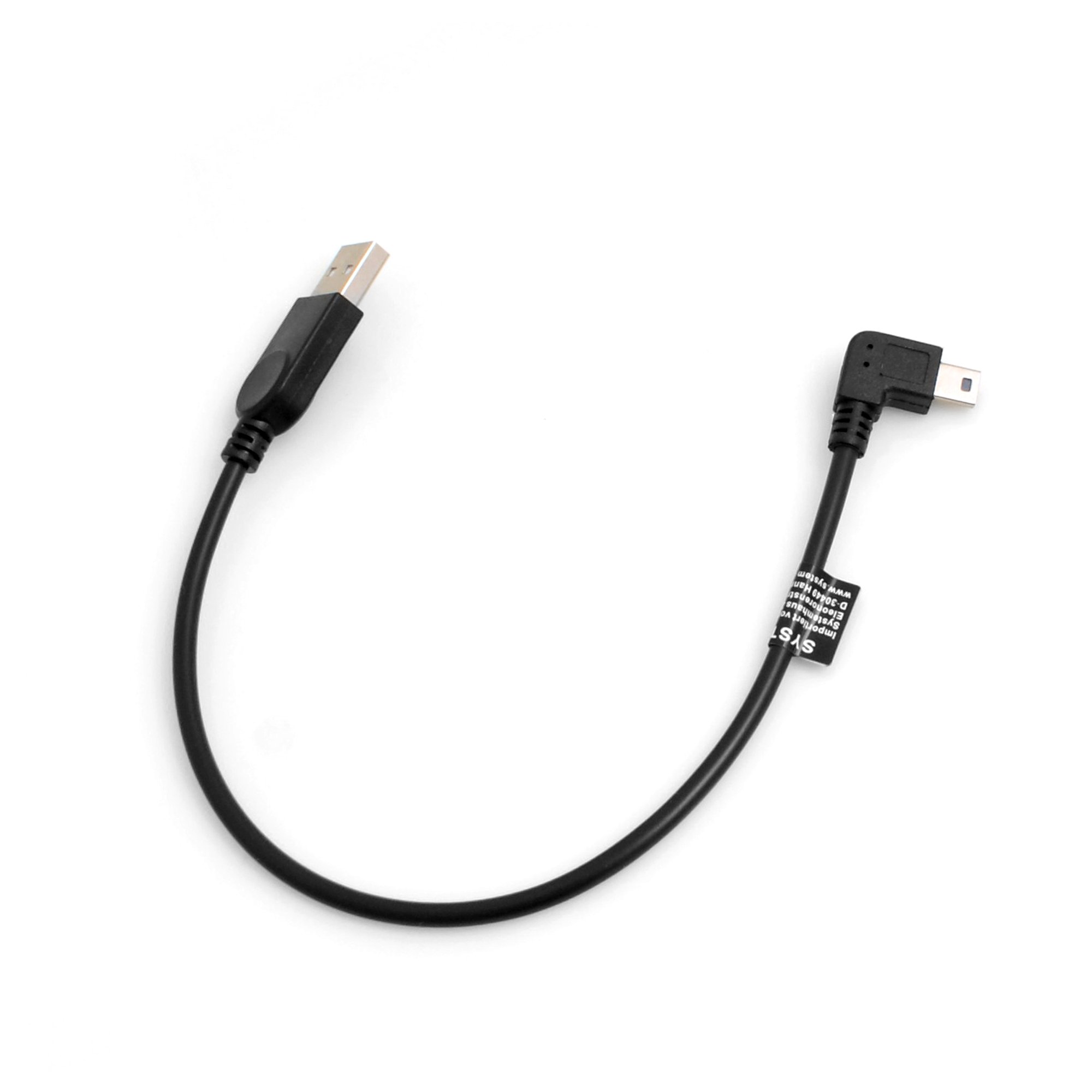 SYSTEM-S Mini USB Spina Angolare A Sinistra Di 90° Gradi Su Spina USB