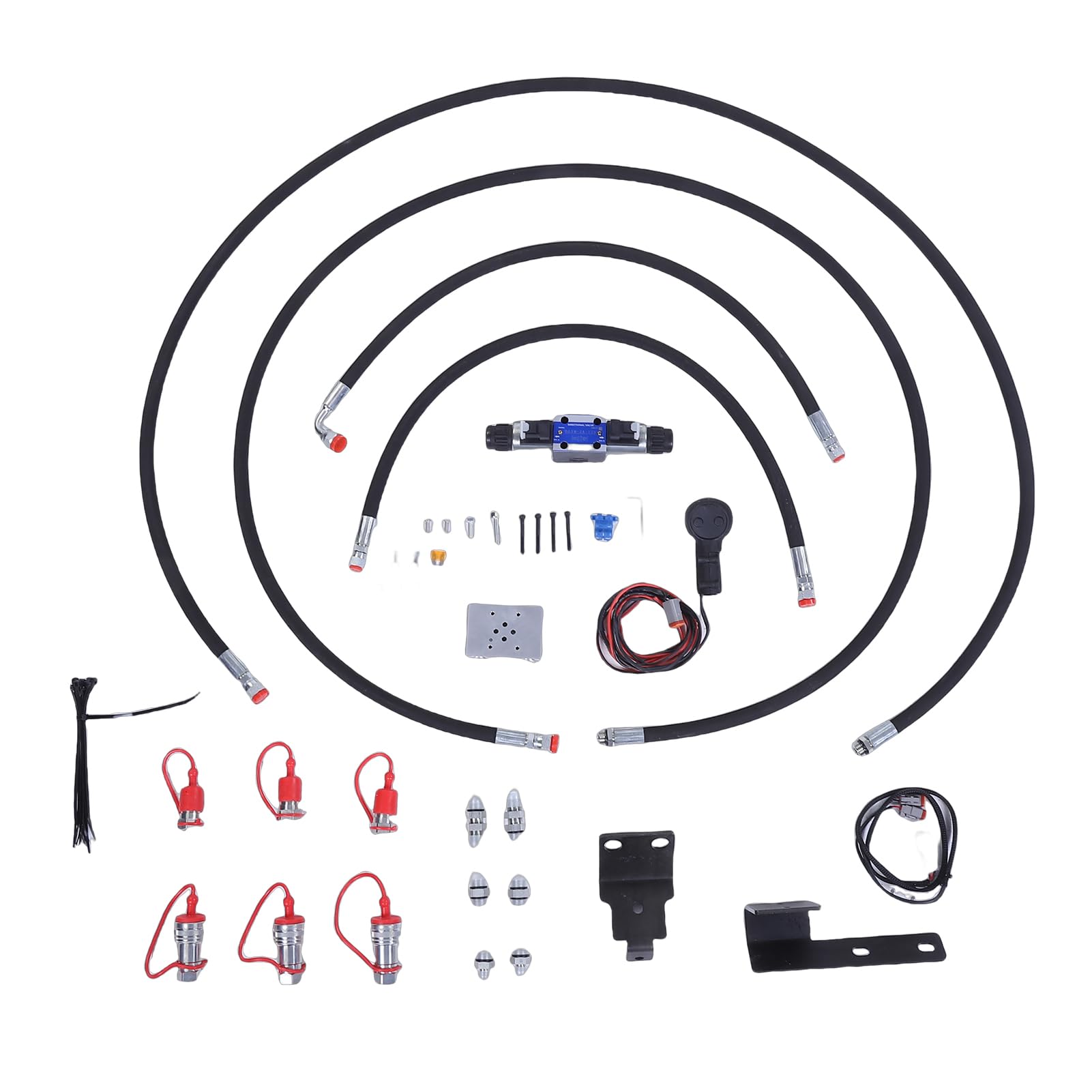 Tnfeeon Kit Valvola Terza Funzione di Controllo Idraulico per Trattori L4600 L4701 con 12V Portata 3000 PSI 15 GPM Facile Installazione per Attrezzature Agricole per Agricoltori