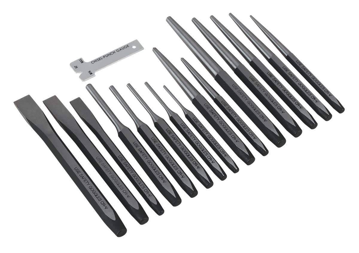 Sealey AK9216 16 Piece Punch and Chisel Set