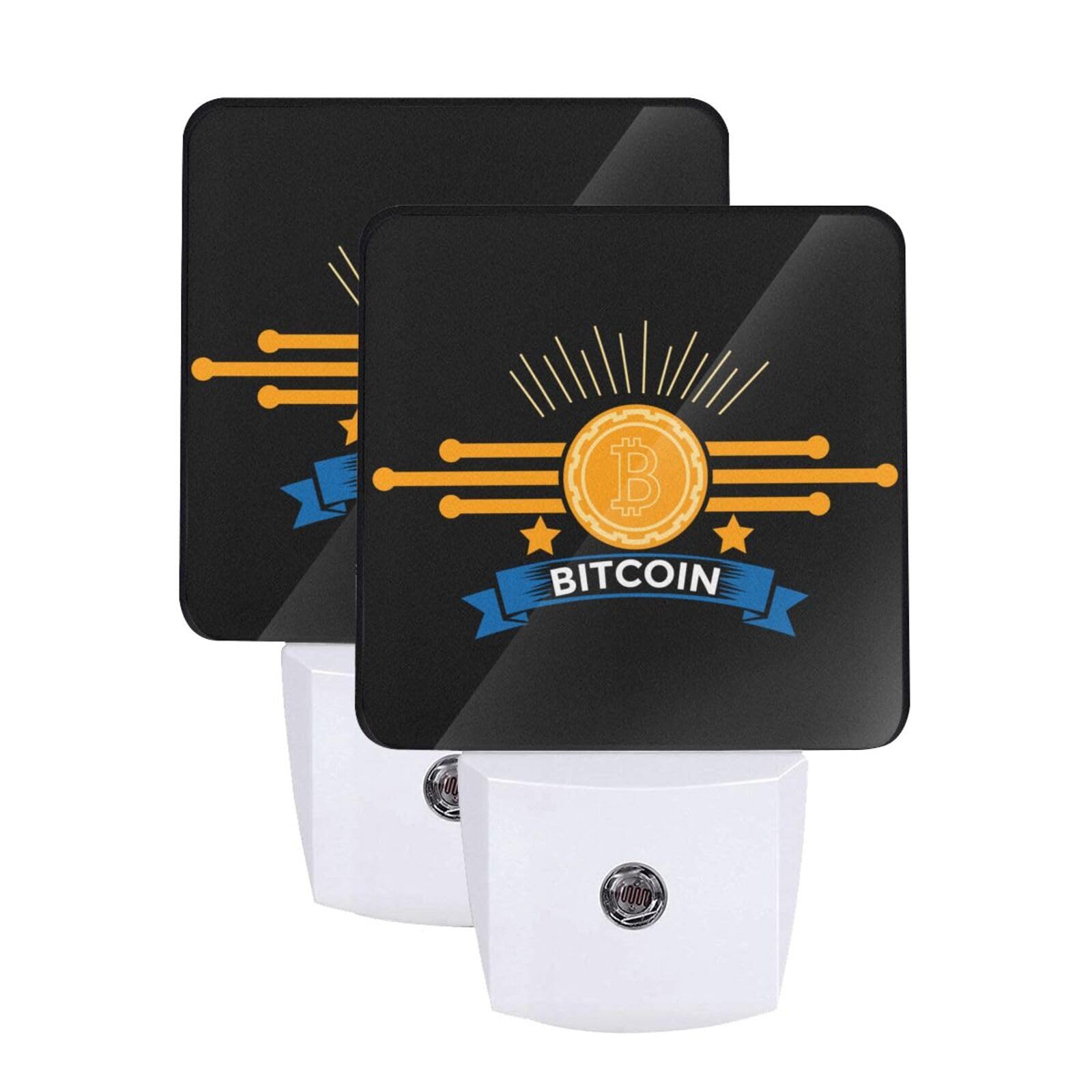 SIYTUAU Night Light Bitcoin Crypto Night Lights Plug Into Wall Smart  Automatic Dusk to Dawn Sensor Led Night Light for Living Room Bedroom  Hallway Stairways 2 Pack - Amazon.com