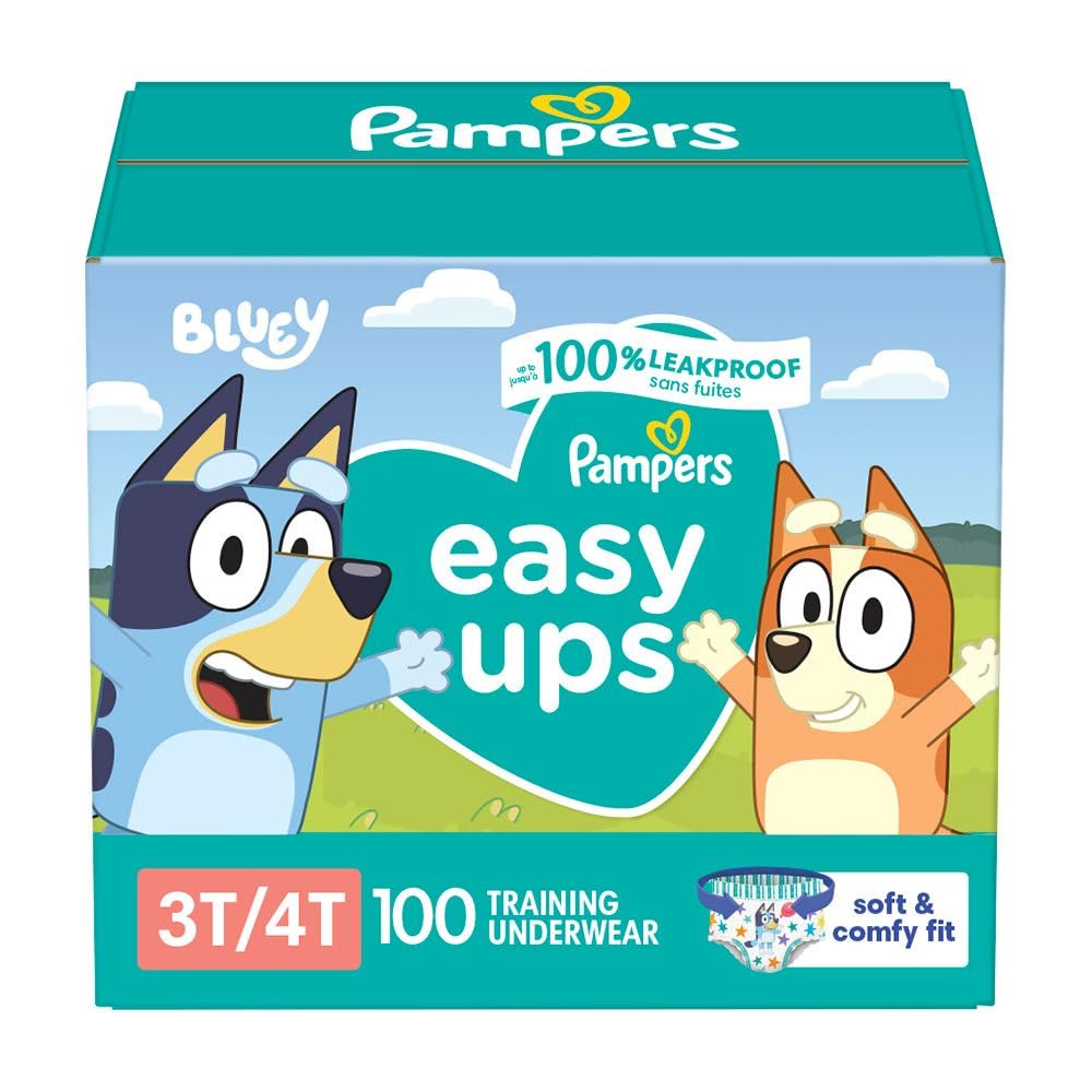 Pampers, Easy Ups Training Underwear Boys Size 3T/4T, 100 Count - 2