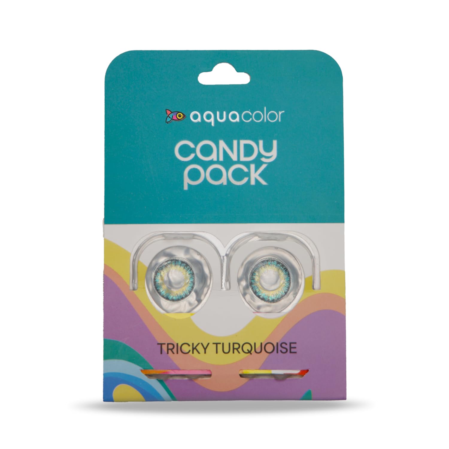 Aquacolor Tricky Turquoise Candy Pack Color Lenses (2 Lenses/box/Plano)((Tricky Turquoise)-image-32