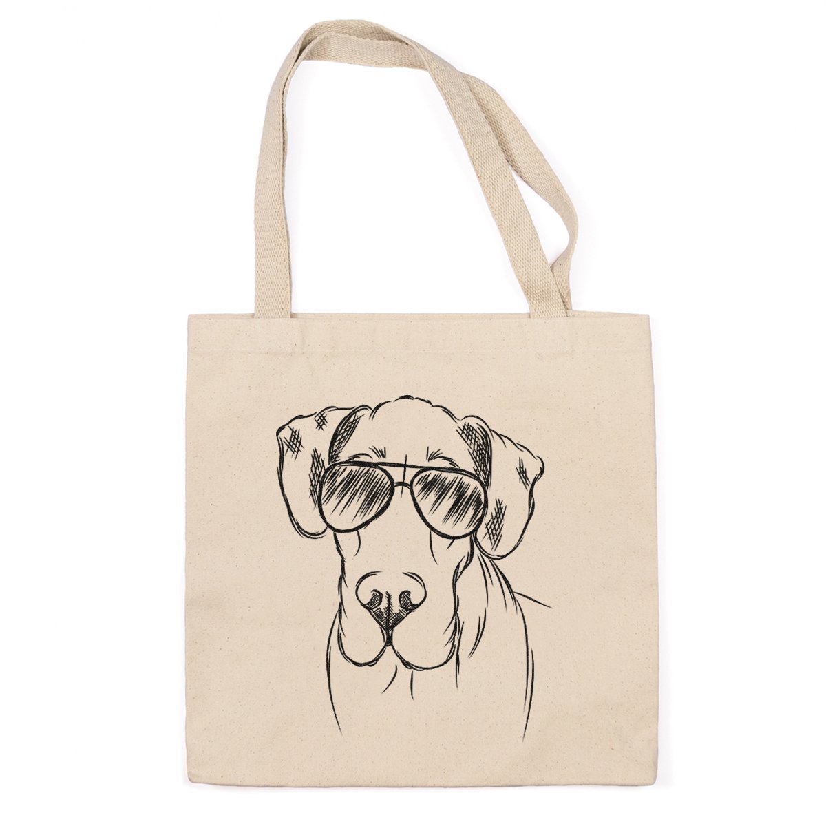 Titus The Great Dane wytrzymała 100% bawełna płótno tote zakupy wielokrotnego użytku torba na zakupy 14,75 x 14,75 x 5